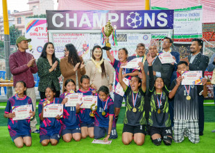 लायन्स कप गर्ल्स फुटसलको उपाधि महेन्द्र आदर्श स्कुललाई
