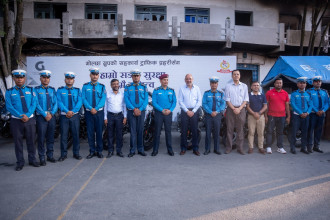 गोल्छा ग्रुपद्वारा उपत्यका ट्राफिक कार्यालयालाई २० थान मोटरसाइकल हस्तान्तरण