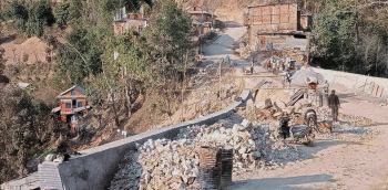 पहिराले गुल्मीको रिडी–वामीटक्सार सडक अवरुद्ध