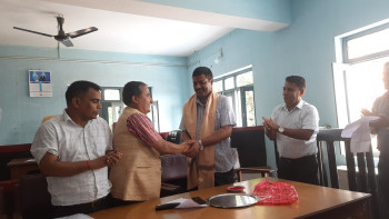 धेरै मुद्दा फर्स्योट गर्ने न्यायाधीश घिमिरे सम्मानित, एक वर्षमै १ हजार मुद्दाको फैसला