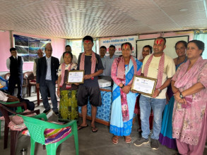 रोपाइँ पनि ठेक्कामा! बाँझा खेत हराभरा पार्ने  घर्ती दम्पती सम्मानित