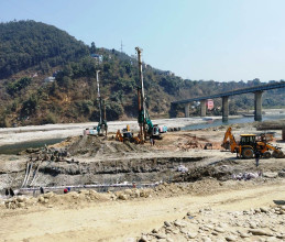 पृथ्वी राजमार्गको मादी पुल निर्माण धमाधमः ७२ प्रतिशत भौतिक प्रगति