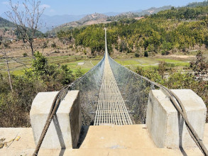 करिब दुई करोड लागतमा छल्दी खोलामा झोलुङ्गे पुल