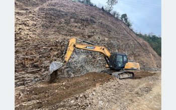 गुल्मीको आँपचौर–शान्तिपुर सडक स्तरोन्नति धमाधम, तीन साता सवारी आवागमन बन्द