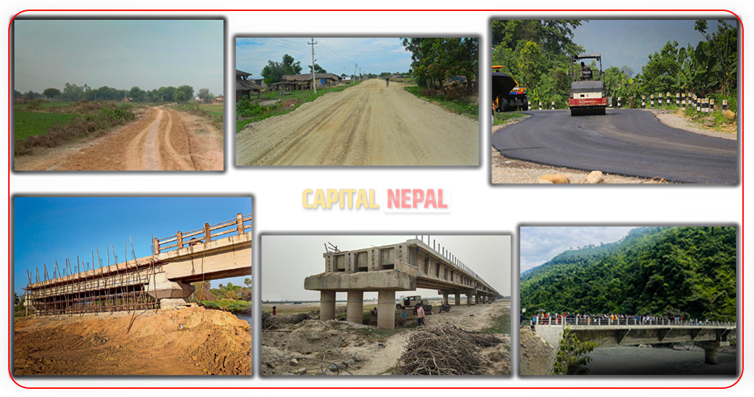 सडक विभागको ९ महिने प्रगति : २,२३३ किमि सडक निर्माण, ५२ पुल तयार
