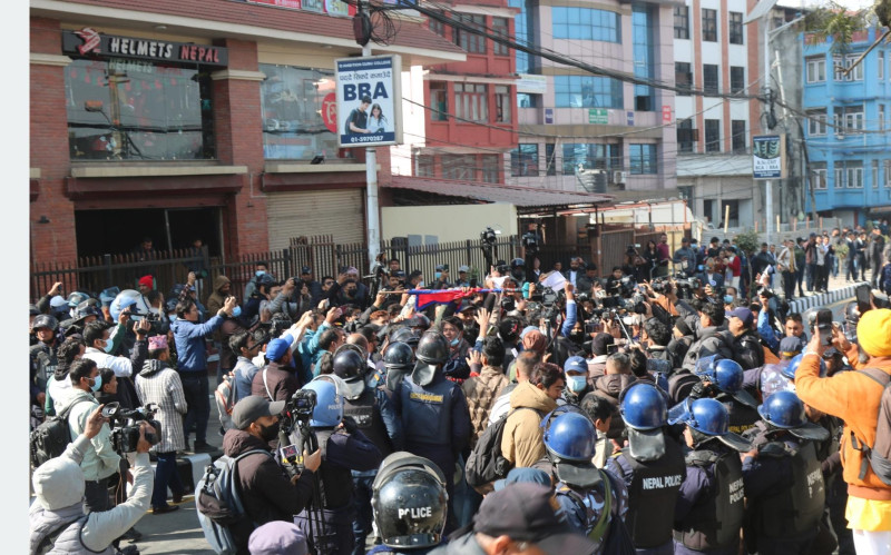 माइतीघर मण्डलामा प्रदर्शनरत ८ जना जेनजी प्रहरी नियन्त्रणमा