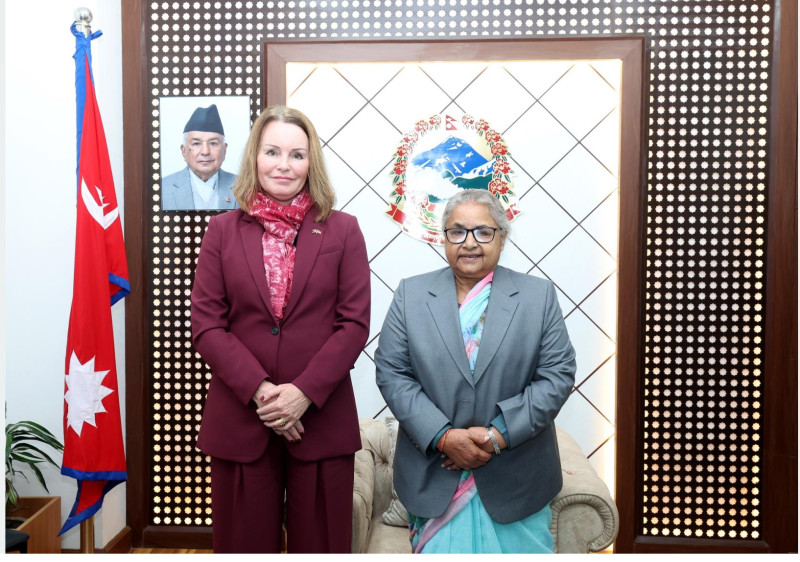 प्रधानमन्त्रीसँग नर्वेली राजदूतको भेट, दुईपक्षीय आपसी हितबारे छलफल