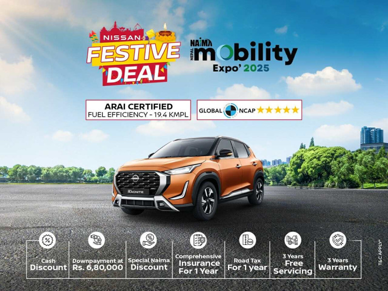 ‘निसान फेस्टिभ डिल सार्वजनिक’, निसान म्यागनाइट ६ लाख ८० हजार डाउन पेमेन्टमा खरिद सुविधा