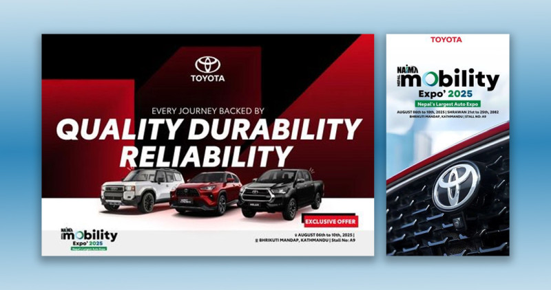 नाइमा नेपाल मोबिलिटी एक्स्पोमा टोयोटाको विशेष अफर