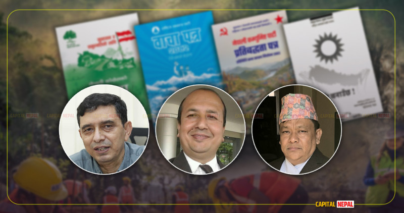 चुनावी घोषणापत्रमा पूर्वाधारः महत्त्वाकांक्षी याेजना, नीतिगत विषय सम्बोधन प्रयास