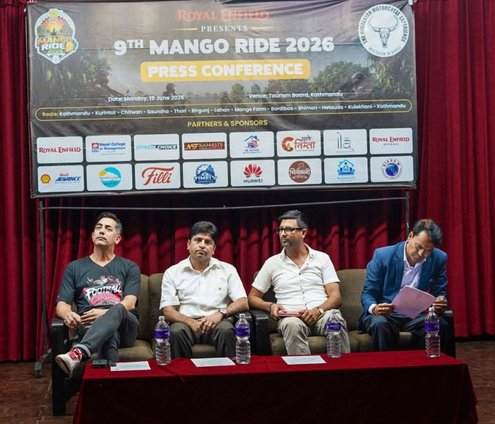 मोटरसाइकल यात्रामार्फत् नेपालको पर्यटन प्रवर्द्धन गर्न ‘म्याङ्गो राइड २०२६' हुँदै