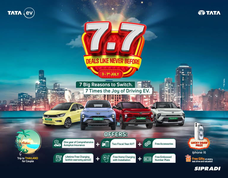 टाटाको ‘७.७ डिल्स लाइक नेभर बिफोर’, गाडी खरिद गर्ने जोडीलाई थाइल्यान्ड भ्रमण अफर 