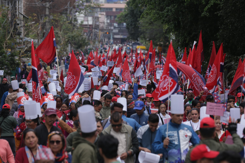 मे दिवसकाे अवसरमा जिफन्टले निकाल्याे भृकुटीमण्डपबाट र्‍याली (तस्बिरसहित)