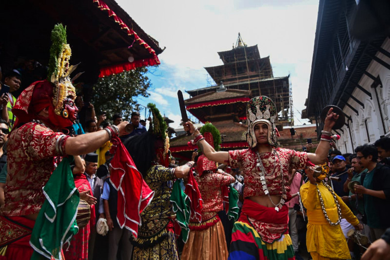 काठमाडौं उपत्यकामा इन्द्रजात्राको रौनक (तस्बिरसहित)