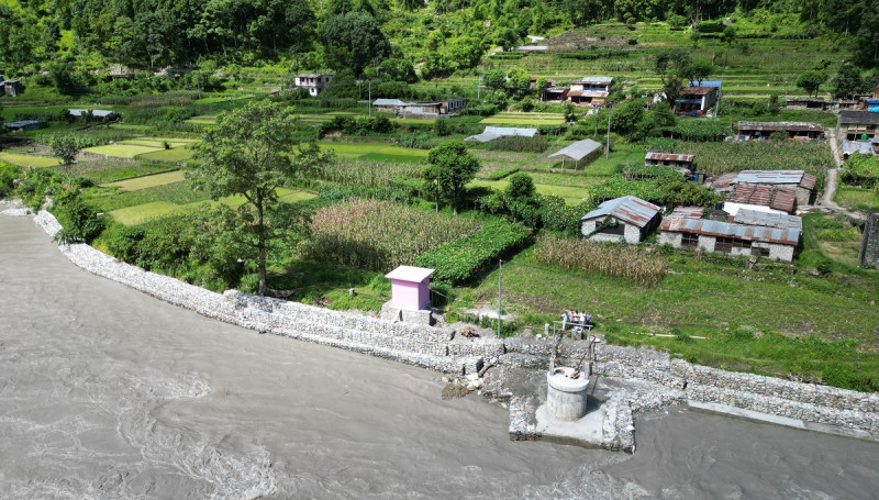 कालीगण्डकी कटान रोक्न तटबन्ध निर्माण