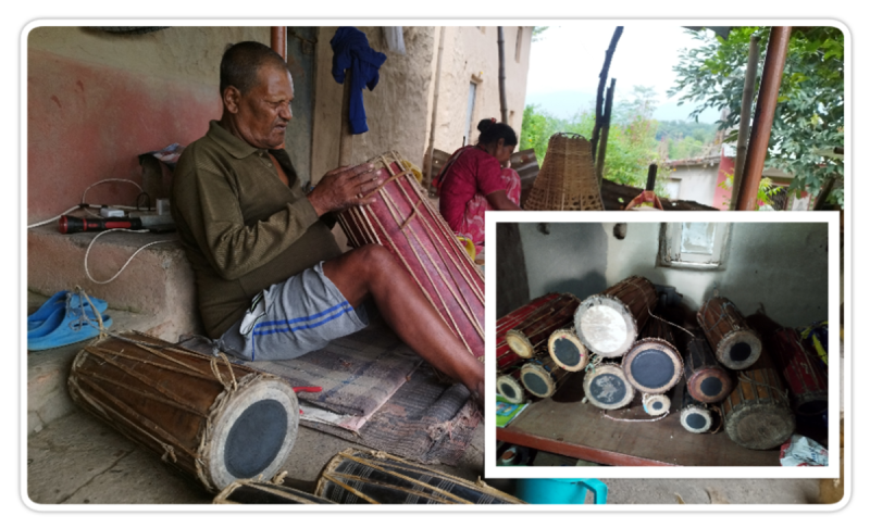 चित्रे वादीलाई लाग्यो तिहार, मादल बनाउन भ्याइ–नभ्याइ