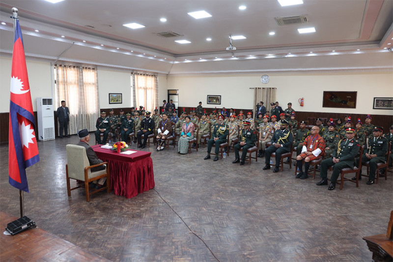 प्रधानमन्त्रीसँग भारत, भूटान र माल्दिभ्सका एनसीसी भ्रमण दलका प्रतिनिधिको शिष्टाचार भेट