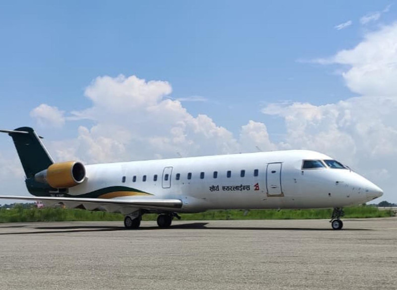 उड्न ठिक परेको सौर्यको जहाज प्राविधिक समस्याले धावनमार्गबाट फिर्ता 