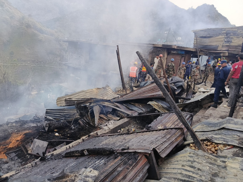 बाम्का बजार आगलागीमा करोडौंको क्षति, पीडितलाई राहत उपलब्ध गराउन माग