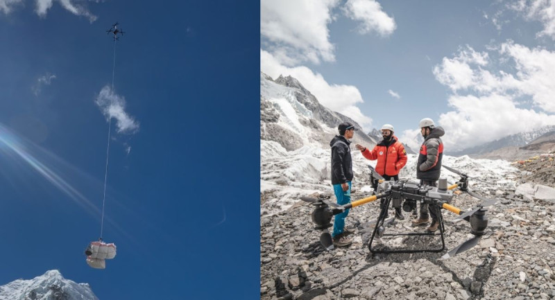 ड्रोनमार्फत सगरमाथाको फोहोर संकलन, साइमेक्स इंक र एयरलिफ्ट टेक्नोलोजीको सहकार्य