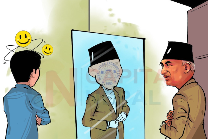 साताको कार्टुन : ए, विष्णु पौडेल भनेको त नेप्से पो रै'छ!