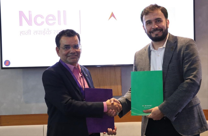 नबिल बैंक–एनसेल डिजिटल कारोबार सम्झौता