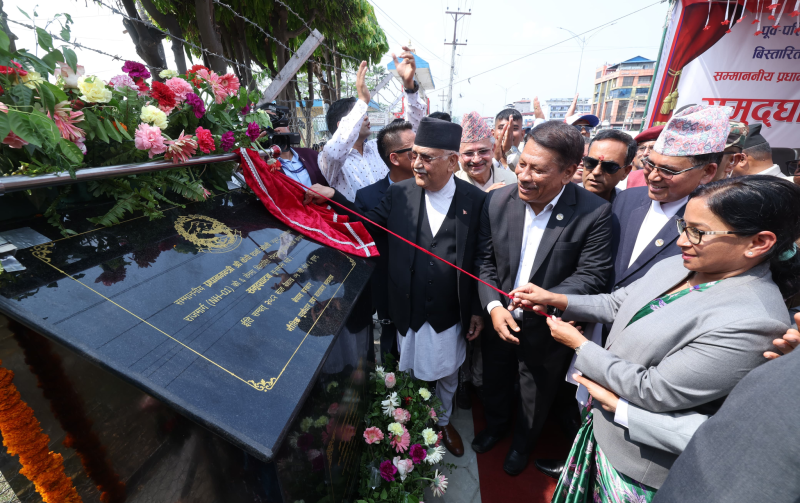 प्रधानमन्त्रीले उद्धघाटन गरे सवाँ अर्बमा बनेको भरतपुरको ६ लेनको सडक