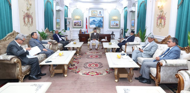 संक्रमणकालीन न्याय सम्बन्धि विषयमा तीन दलका शीर्ष नेताहरुबीच सिंहदरबारमा छलफल 