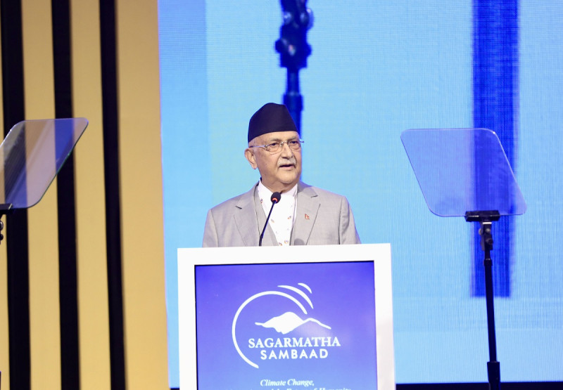 हिमाल, पृथ्वी, महासागर र मानवता जोगाउन सगरमाथा संवादः प्रधानमन्त्री ओली