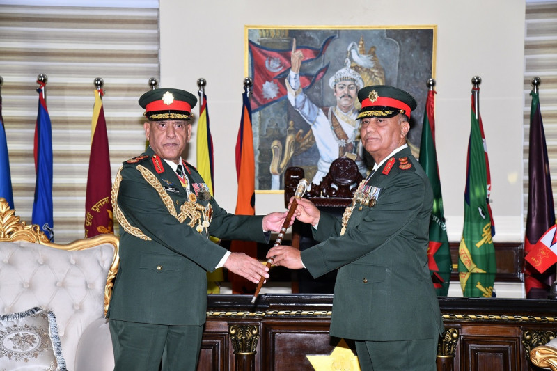 जंगी अड्डाबाट बिदा भए प्रधानसेनापति शर्मा